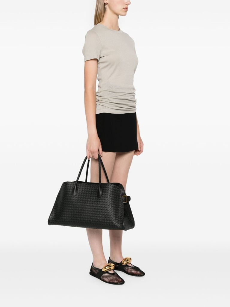 Black Margaux  Leather Tote Bg
