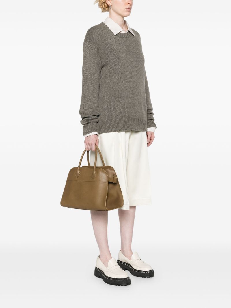 Brown Soft Margaux Leather Tote Bag