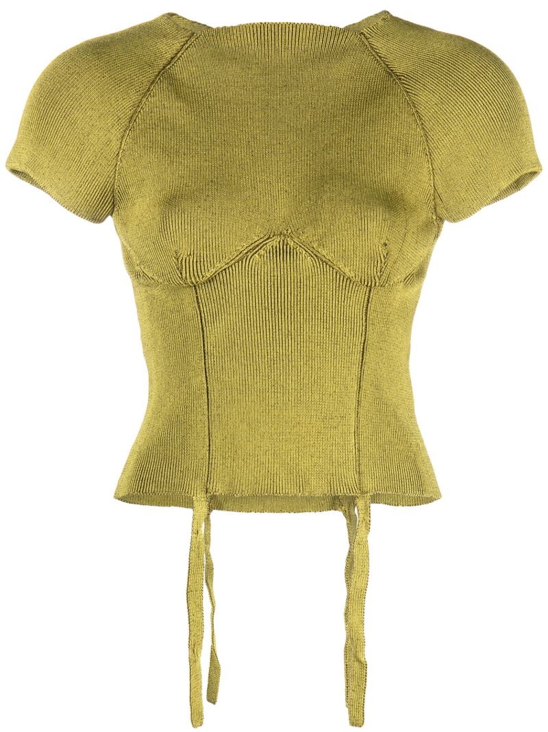 Green Shield Knitted Top