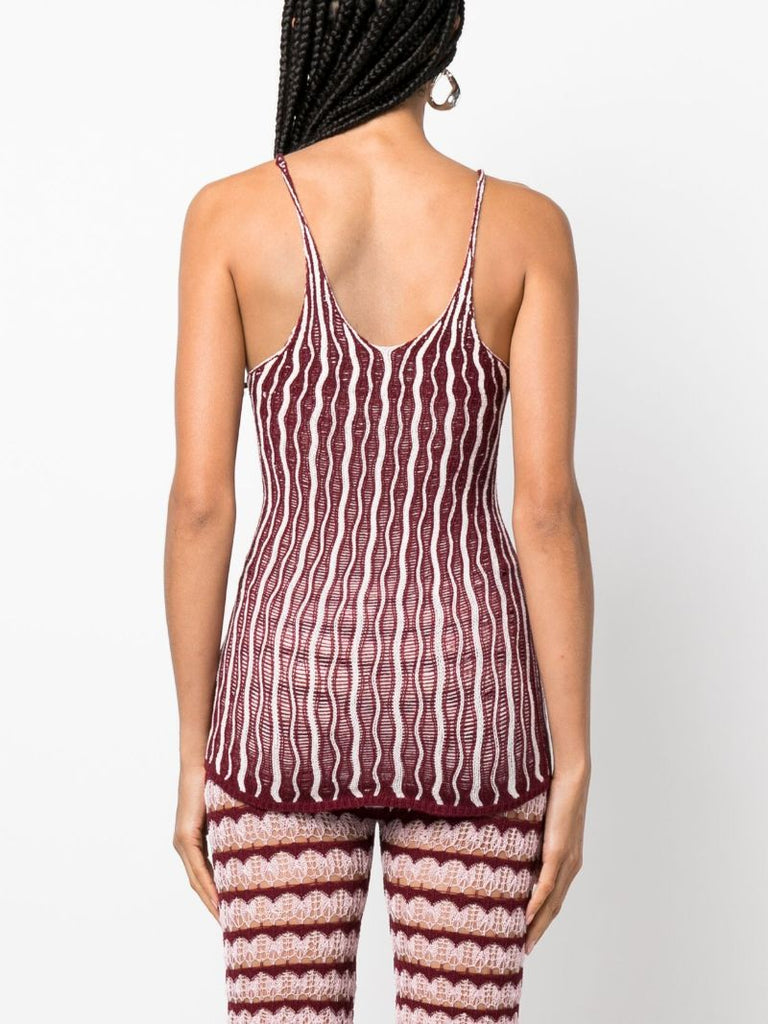 Purple Cactus Keyhole Knitted Vest