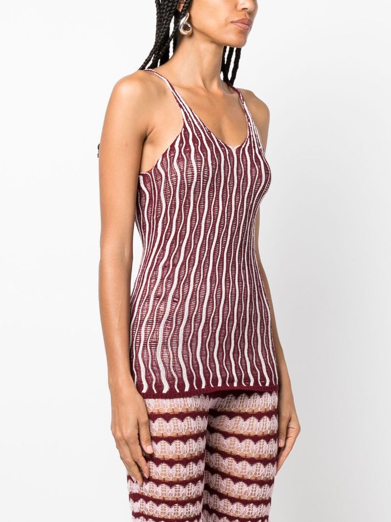 Purple Cactus Keyhole Knitted Vest
