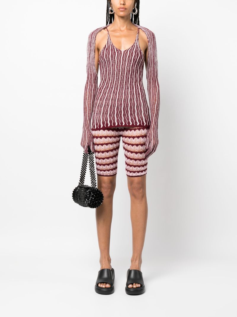 Purple Cactus Keyhole Knitted Vest