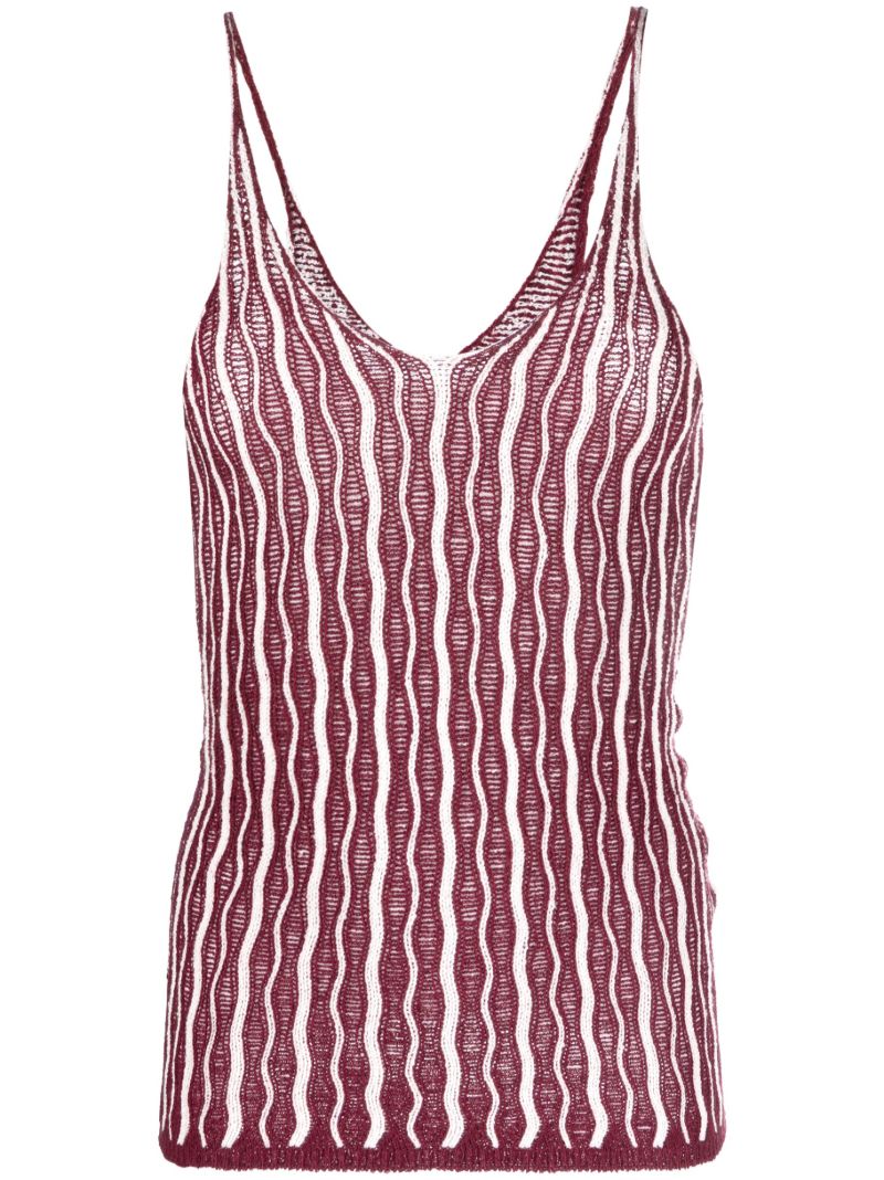 Purple Cactus Keyhole Knitted Vest