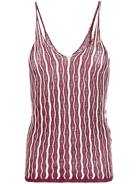 Purple Cactus Keyhole Knitted Vest
