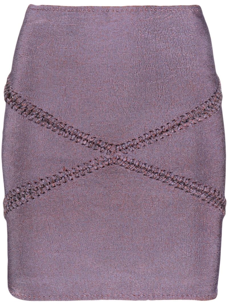 Purple Mirror Mini Skirt
