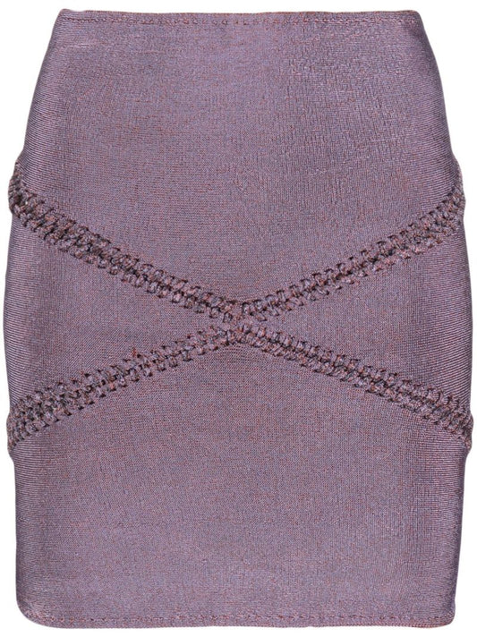 Purple Mirror Mini Skirt