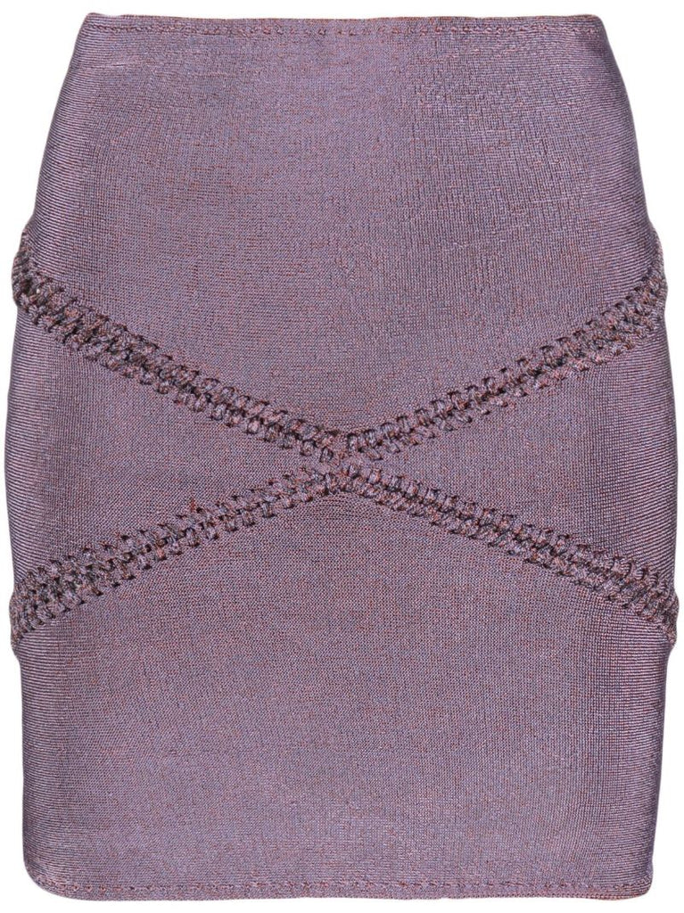 Purple Mirror Mini Skirt