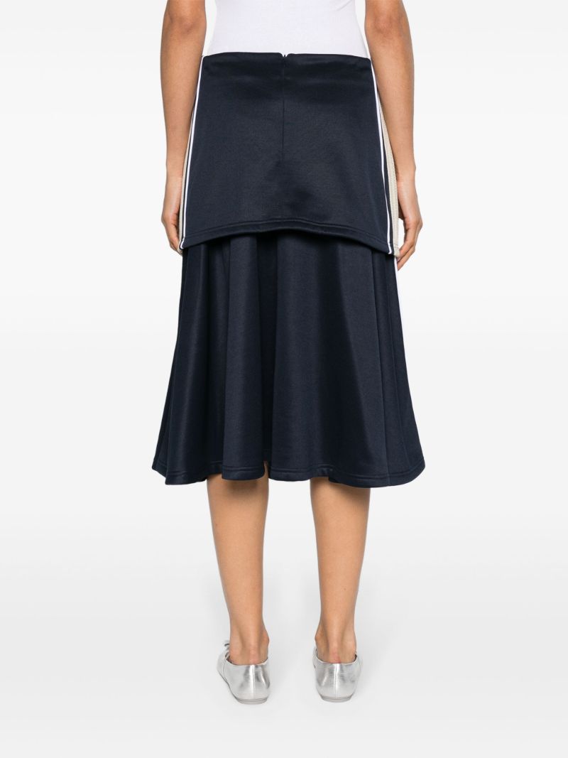 Blue Mantra Layered Midi Skirt