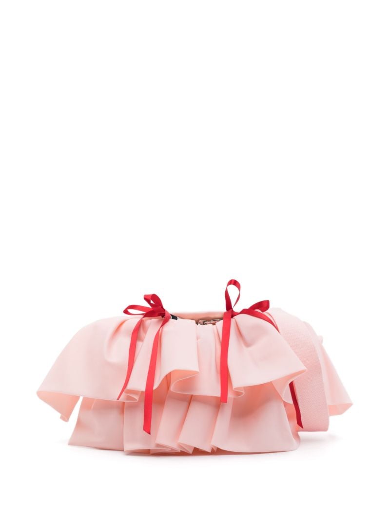 Pink Frilly Bow Cross Body Bag