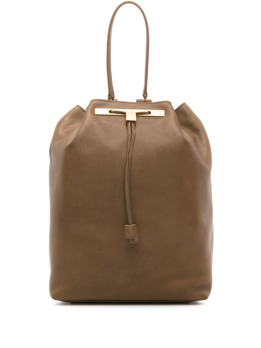 Brown 11 Leather Backpack