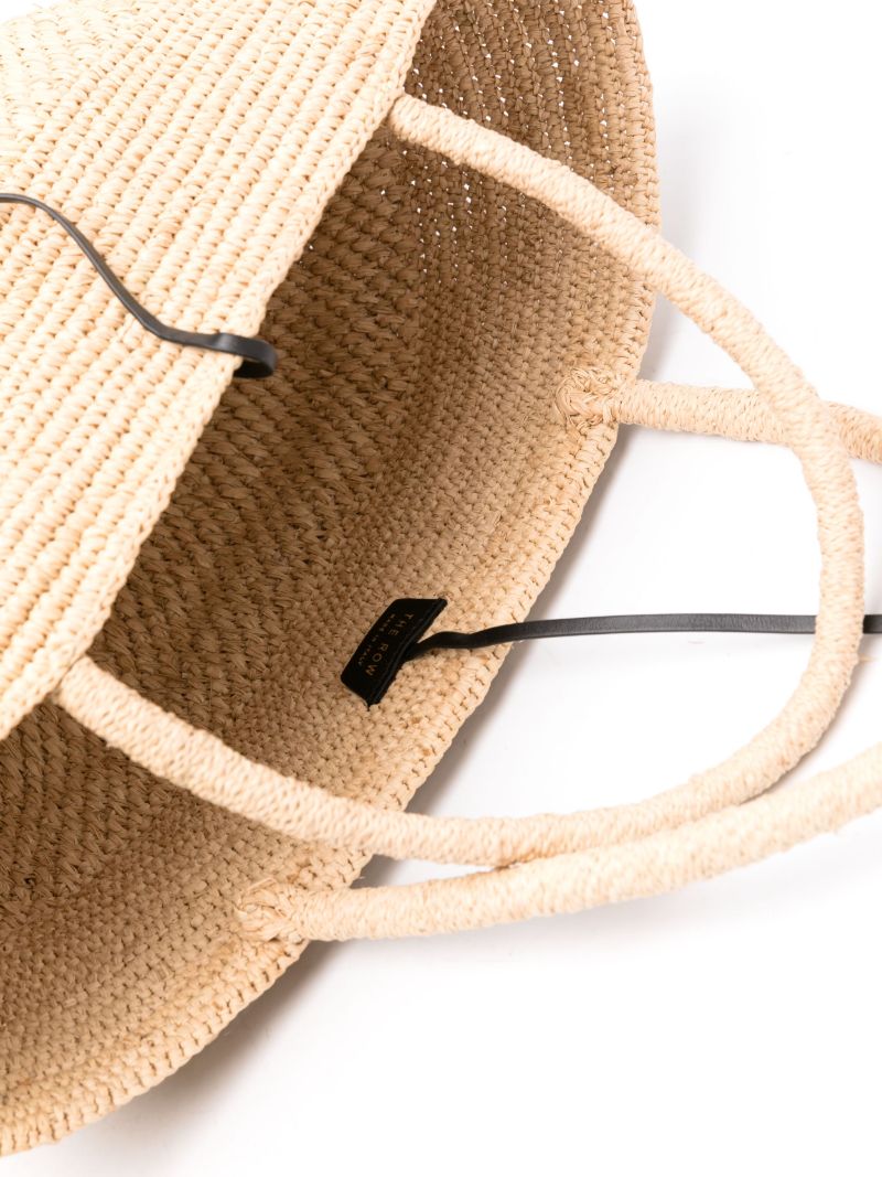 Neutral Emilie Raffia Tote Bag
