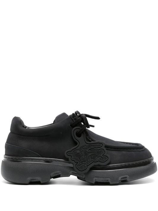 Black Creeper Leather Derby Shoes