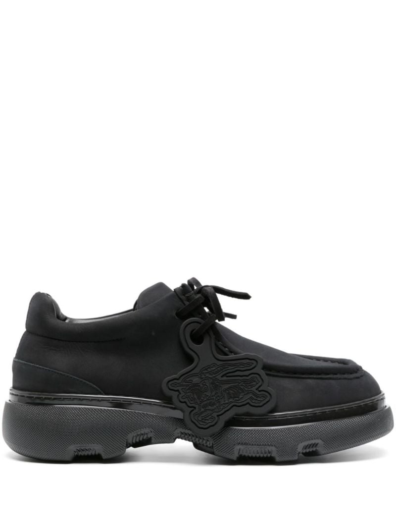 Black Creeper Leather Derby Shoes