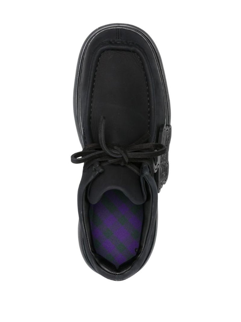 Black Creeper Leather Derby Shoes
