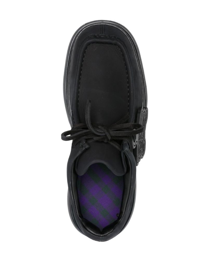 Black Creeper Leather Derby Shoes