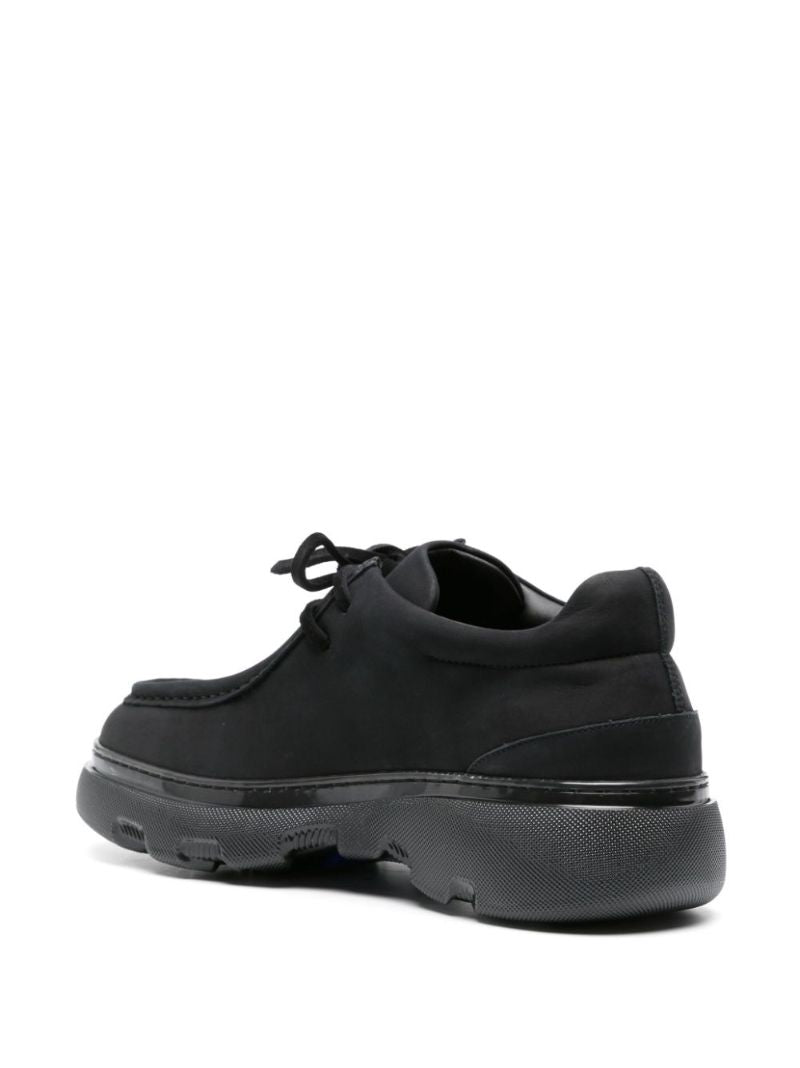 Black Creeper Leather Derby Shoes