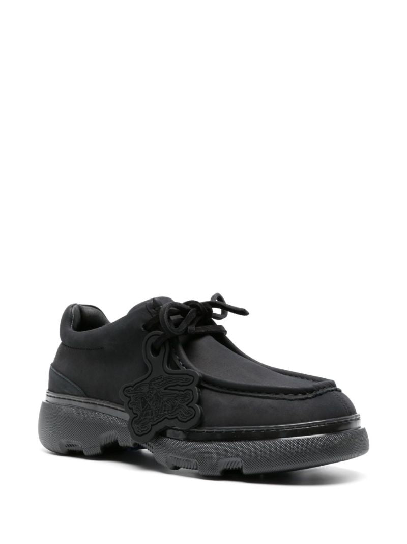Black Creeper Leather Derby Shoes