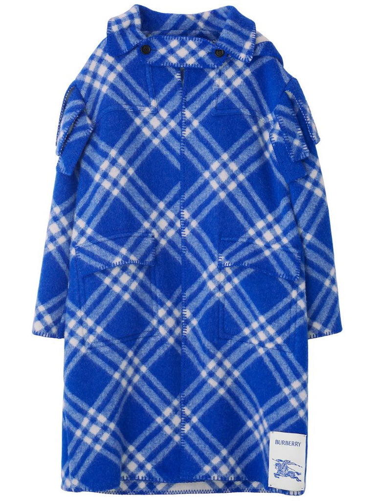 Blue Nova Check Wool Coat