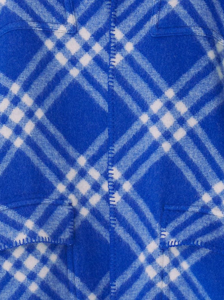 Blue Nova Check Wool Coat