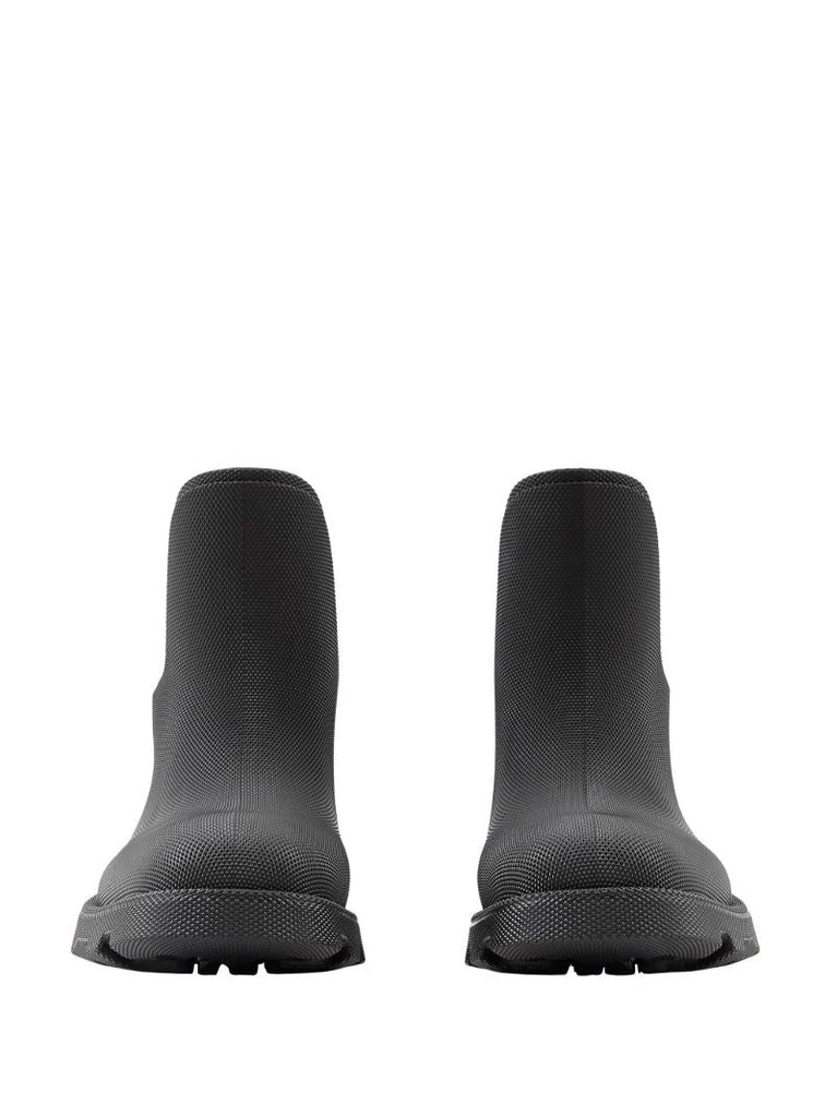 Black Rubber Ankle Boots