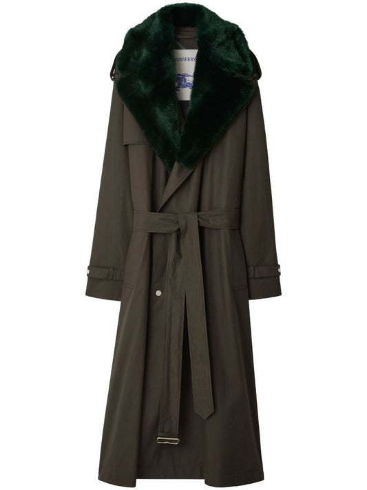 Green Kennington Long Trench Coat