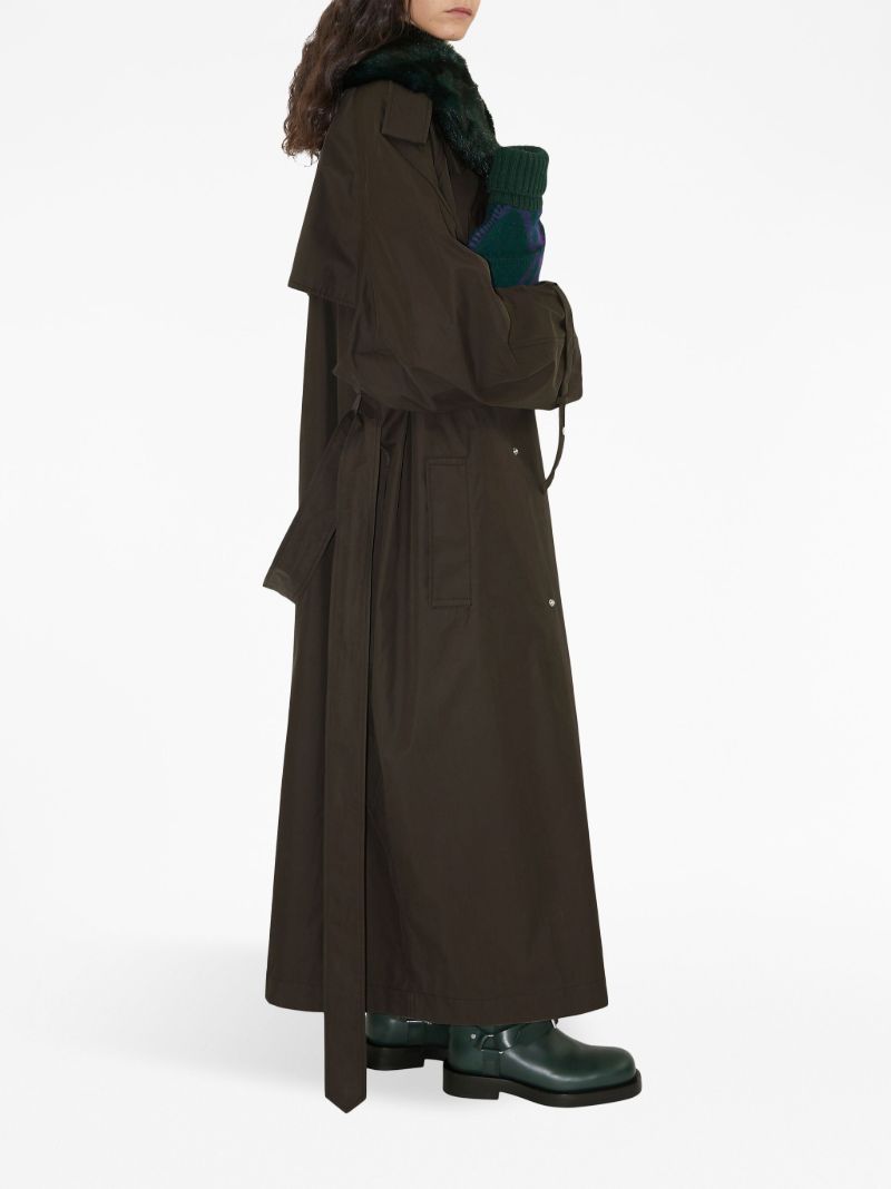 Green Kennington Long Trench Coat