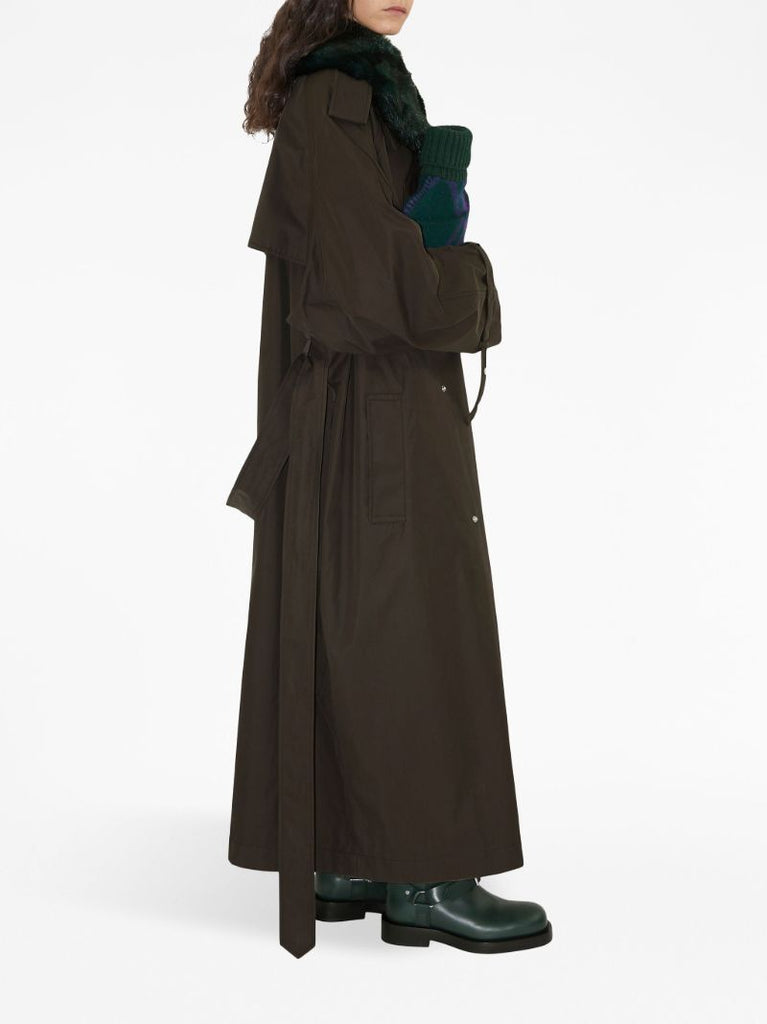 Green Kennington Long Trench Coat