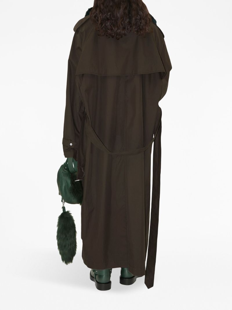 Green Kennington Long Trench Coat