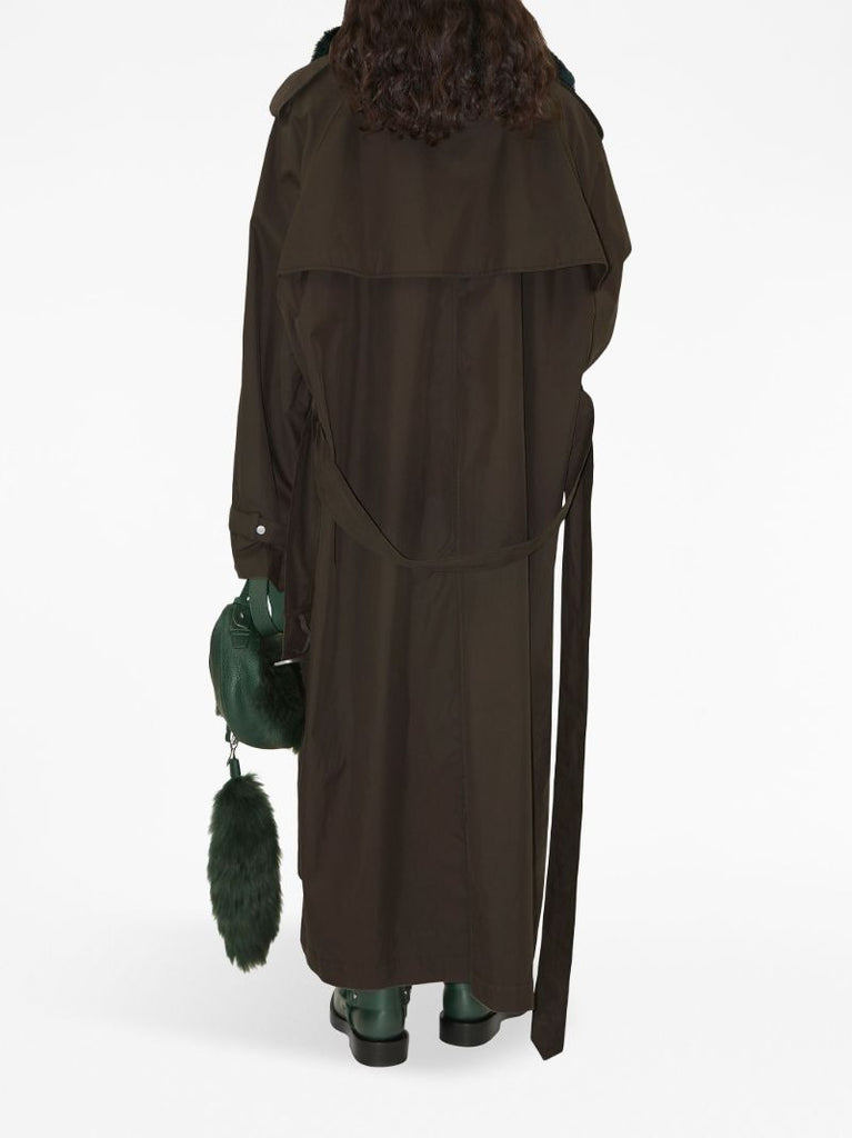 Green Kennington Long Trench Coat