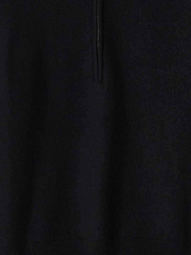 Black Half-zip Wool Sweater