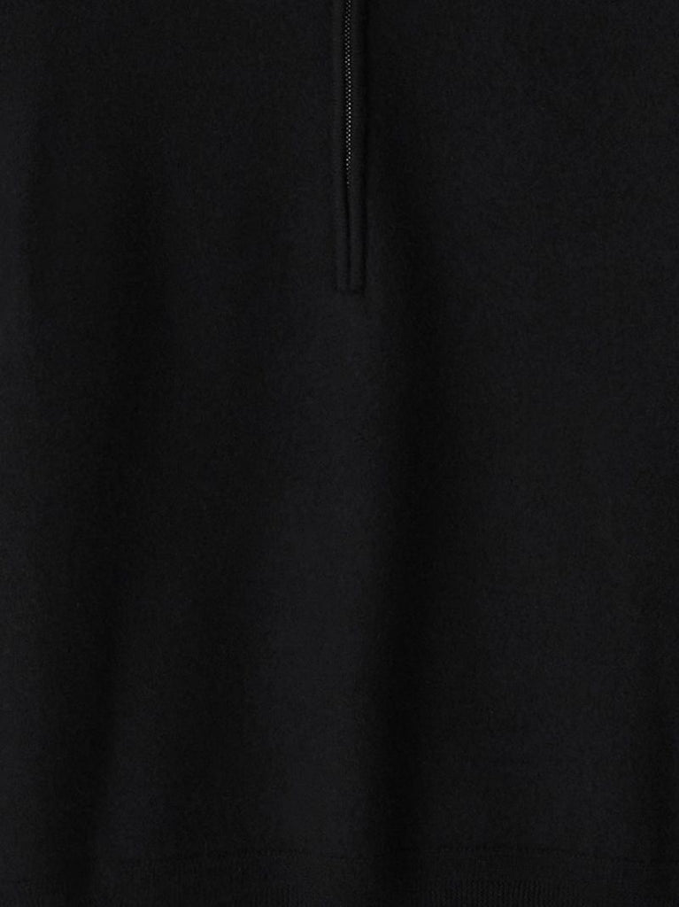 Black Half-zip Wool Sweater