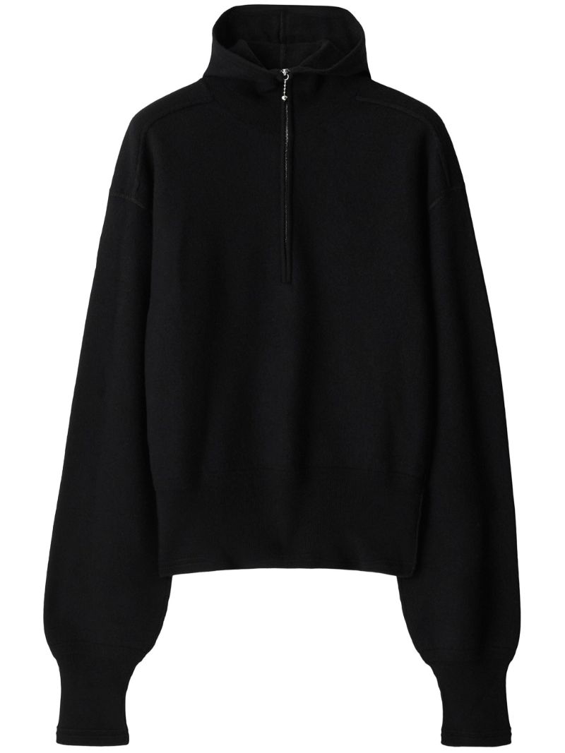 Black Half-zip Wool Sweater