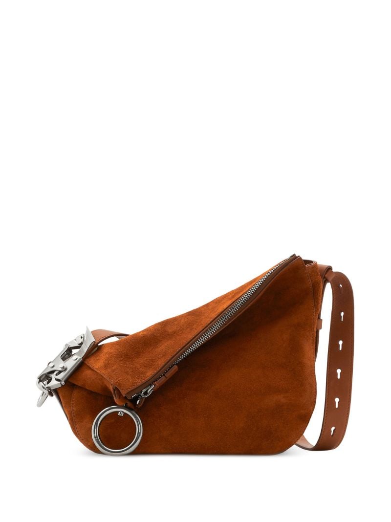 Brown Knight Small Suede Shoulder Bag