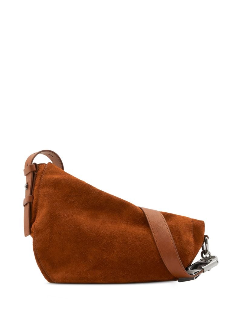 Brown Knight Small Suede Shoulder Bag