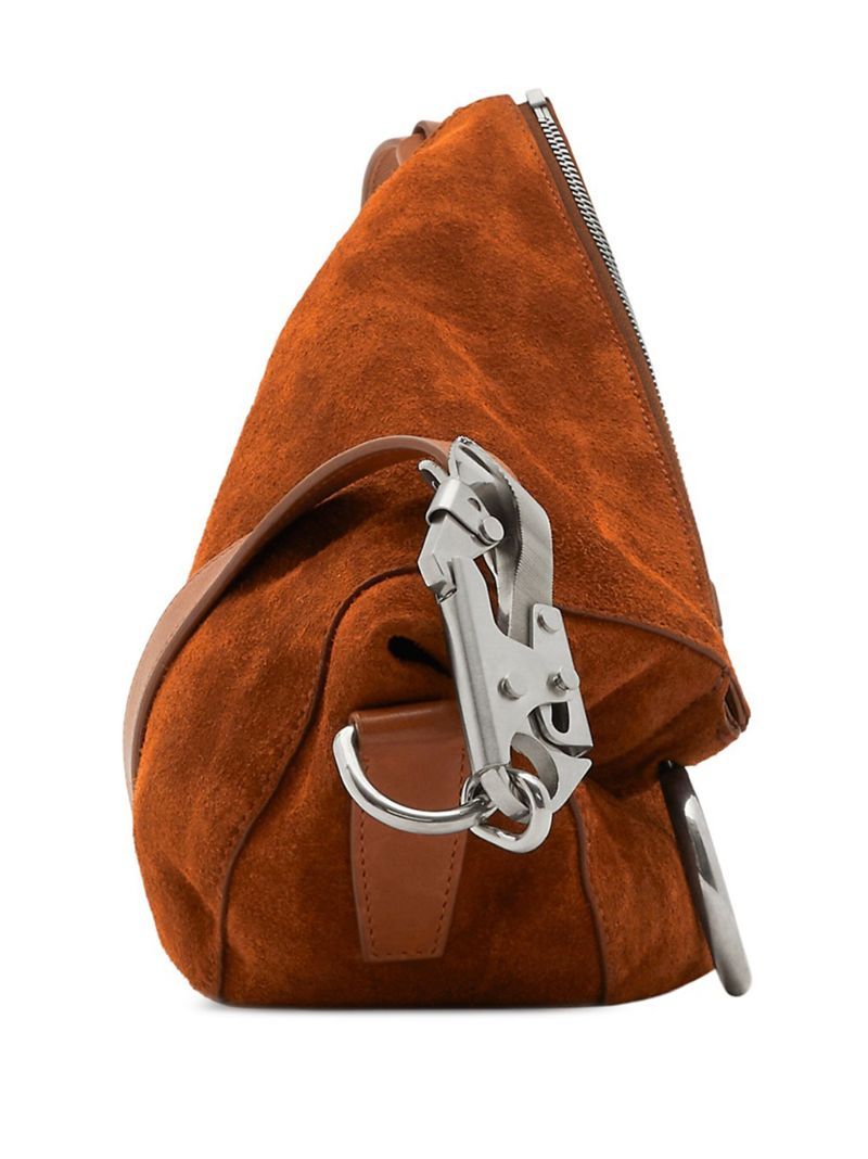 Brown Knight Small Suede Shoulder Bag