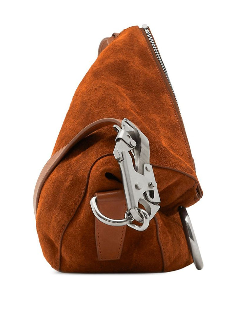 Brown Knight Small Suede Shoulder Bag