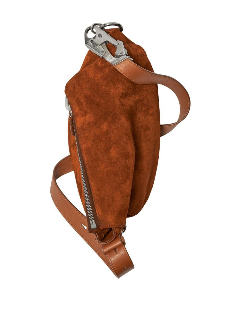 Brown Knight Small Suede Shoulder Bag