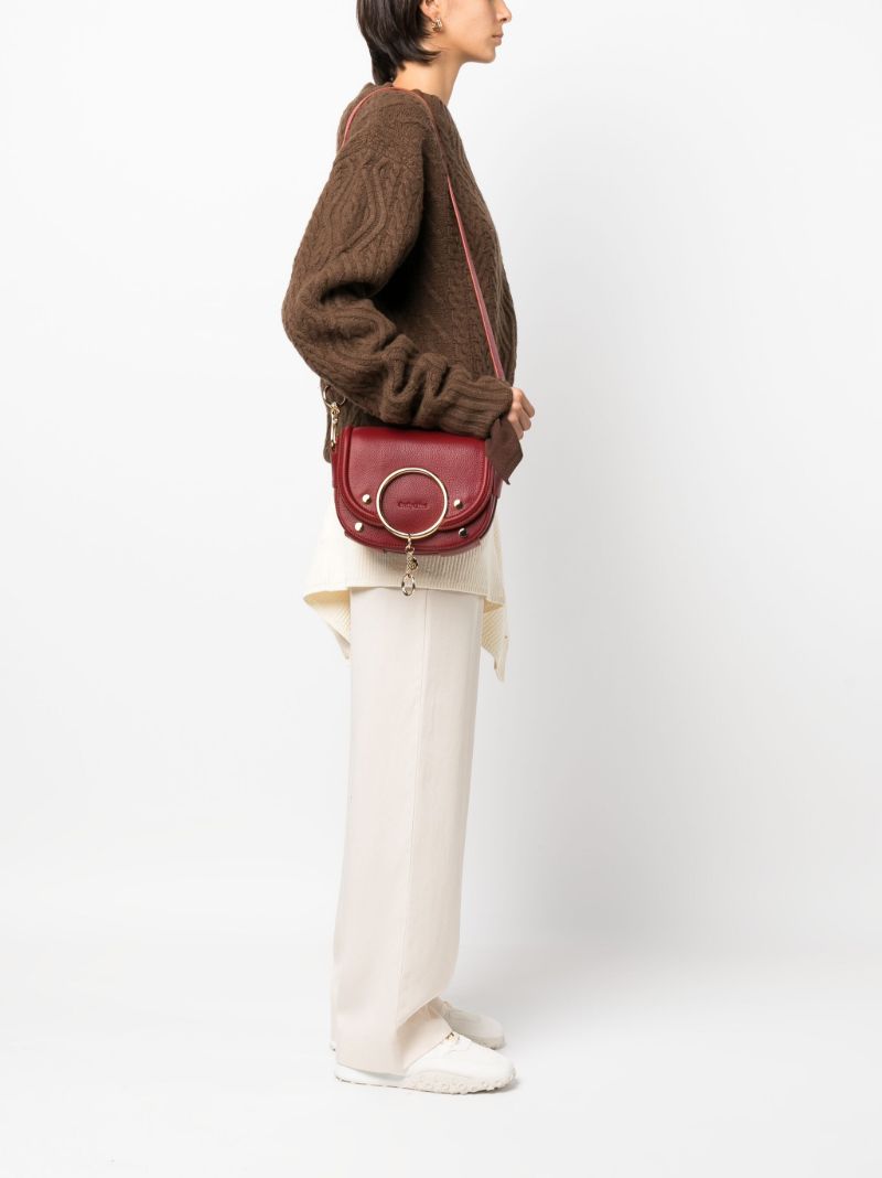 Red Mara Leather Cross Body Bag