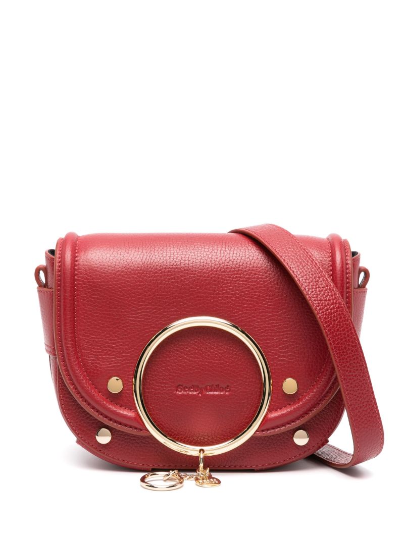 Red Mara Leather Cross Body Bag