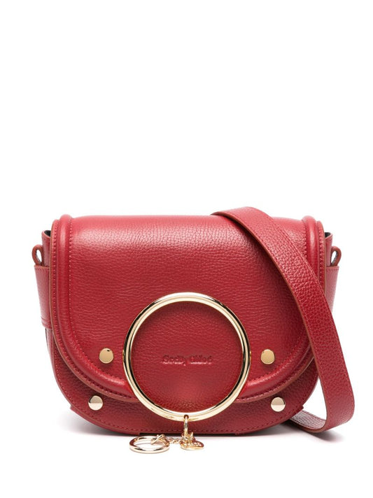 Red Mara Leather Cross Body Bag