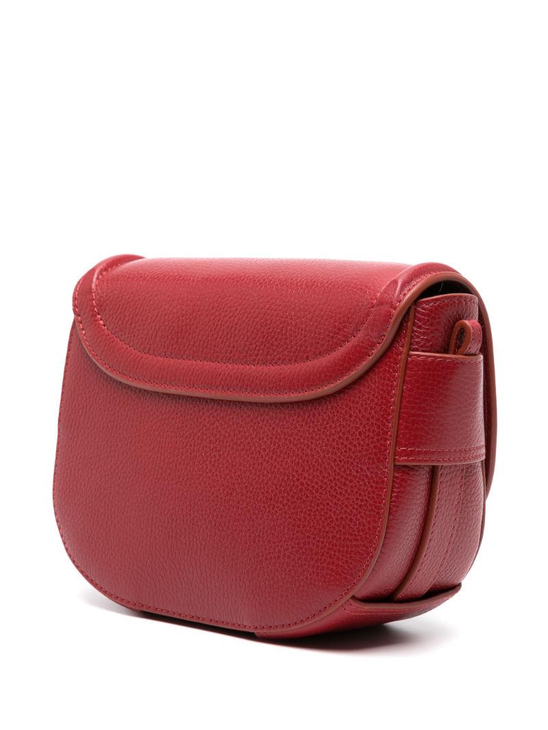 Red Mara Leather Cross Body Bag