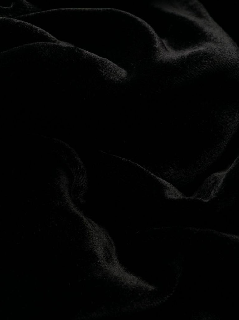 Black Sensory Velvet Slip Dress