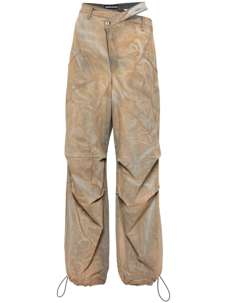 Neutral Cut-out Cargo Trousers