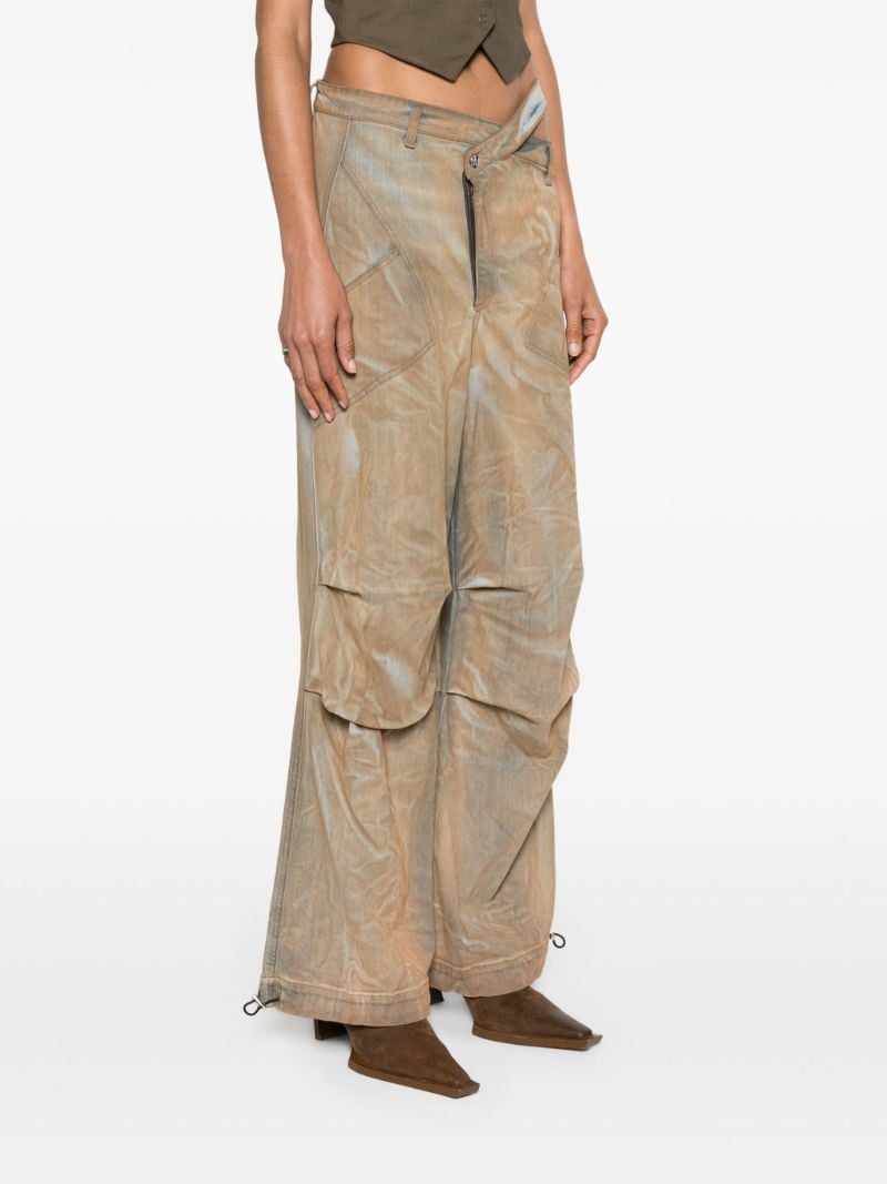 Neutral Cut-out Cargo Trousers