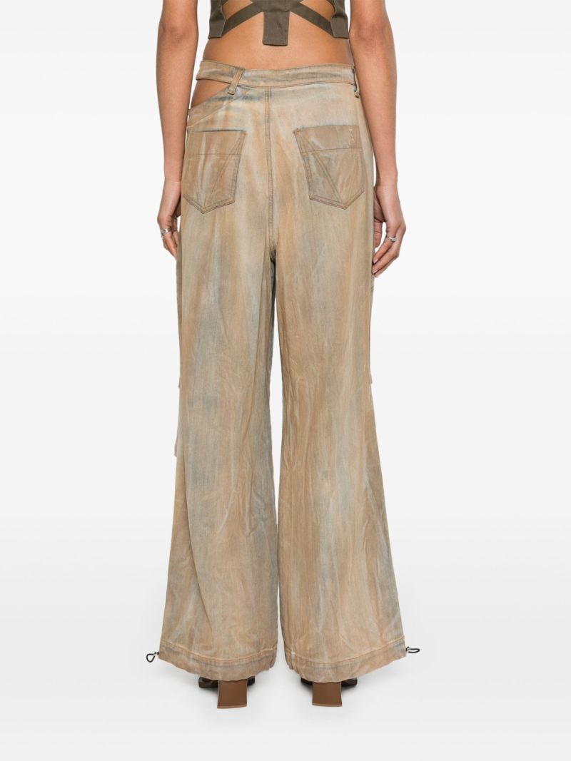 Neutral Cut-out Cargo Trousers