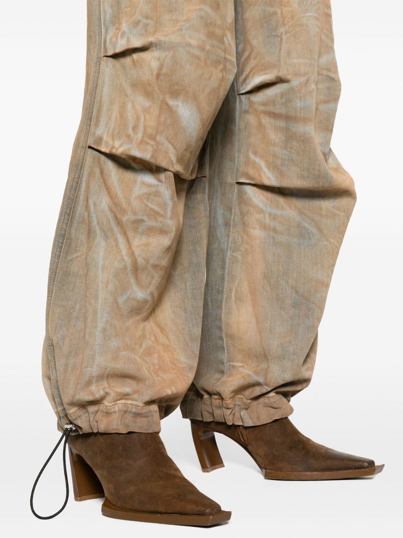 Neutral Cut-out Cargo Trousers