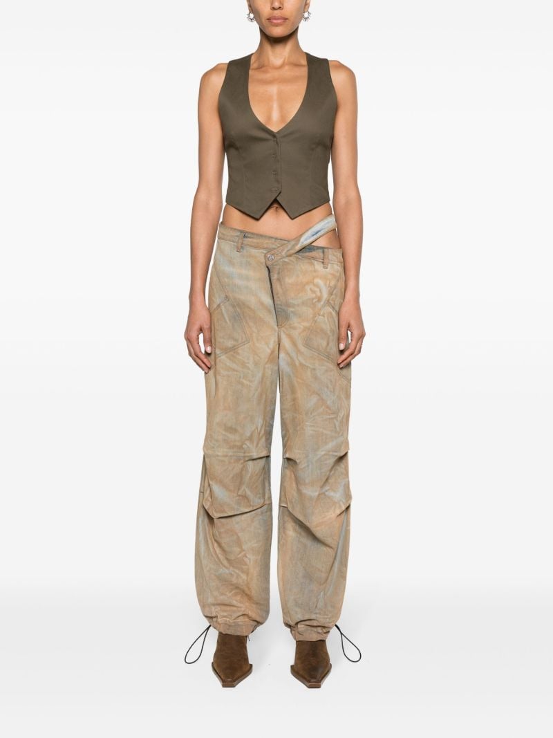 Neutral Cut-out Cargo Trousers