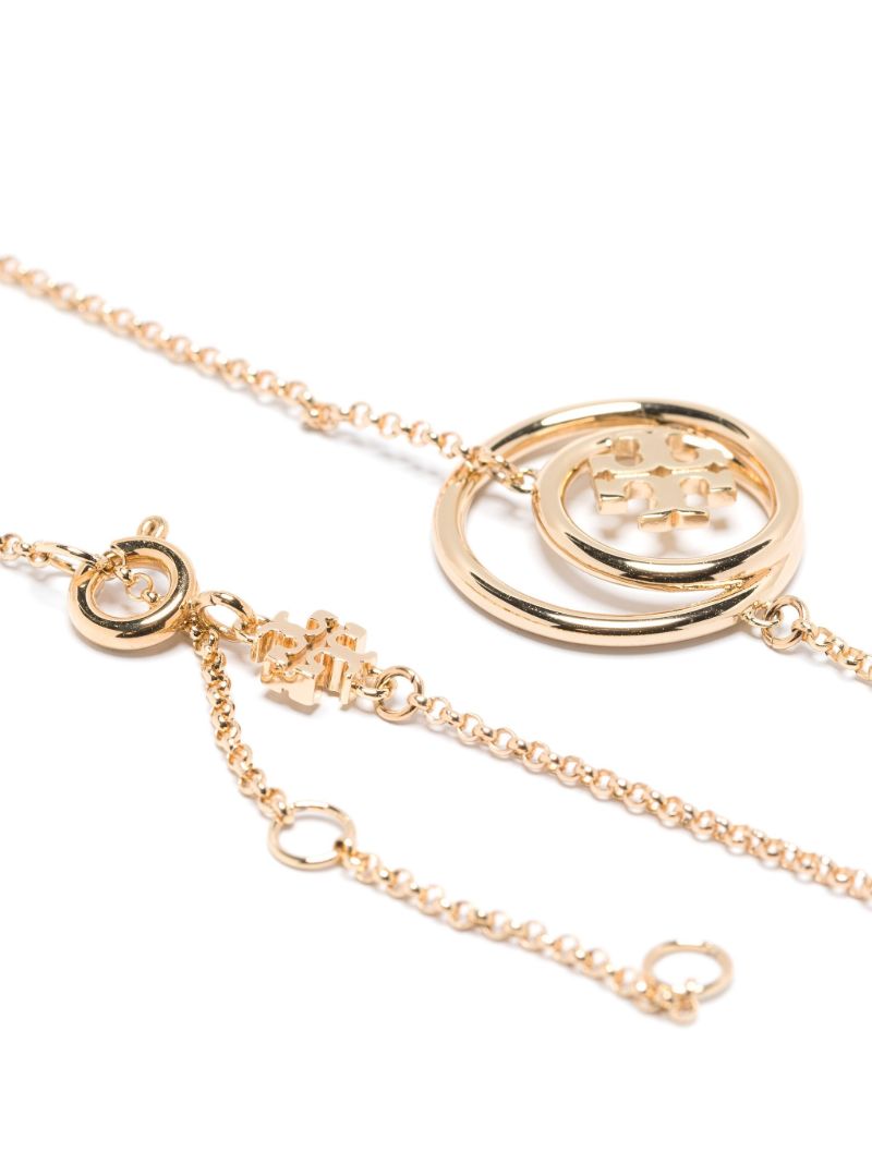 Gold-tone Doublet Crystal-embellishment Chain Necklace