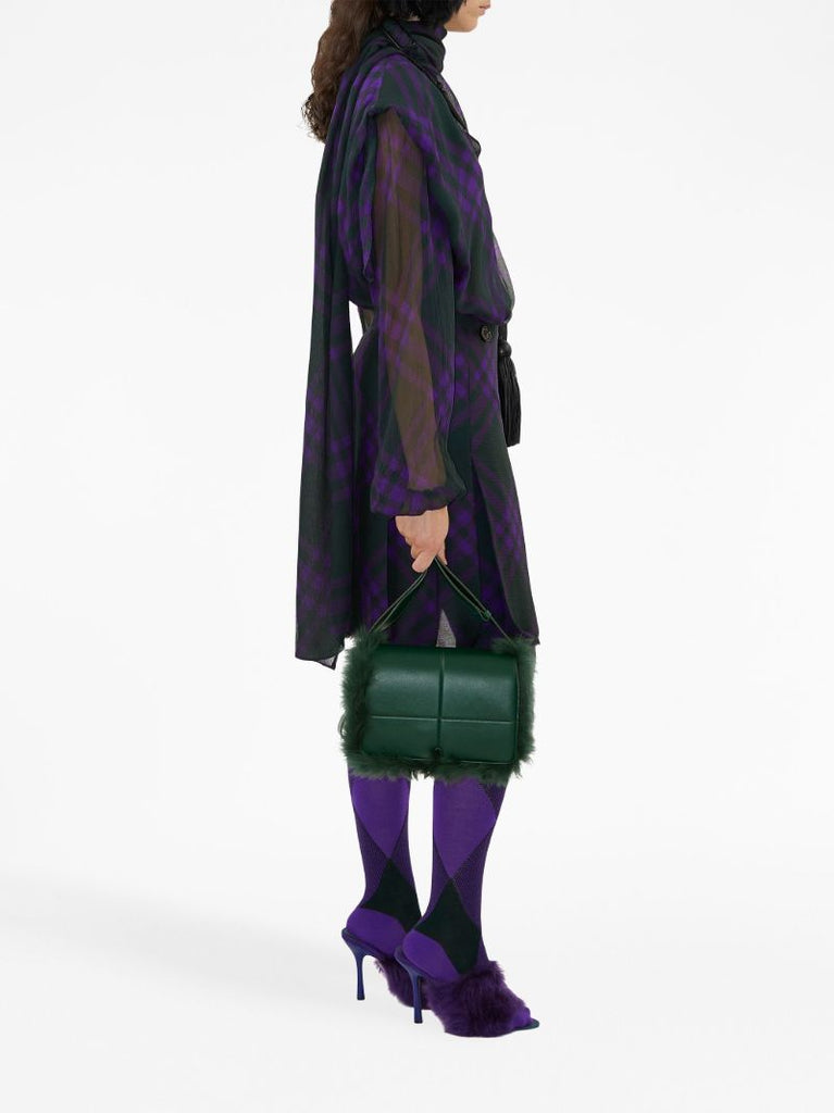 Black Check-jacquard Kilt Skirt