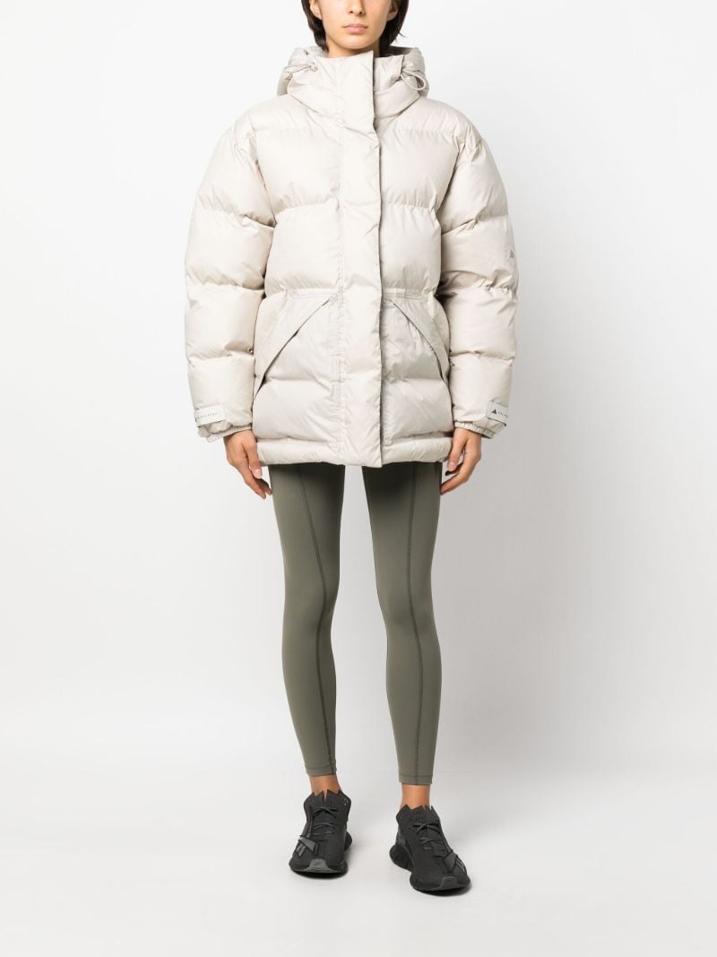 Grey Logo-print Puffer Coat